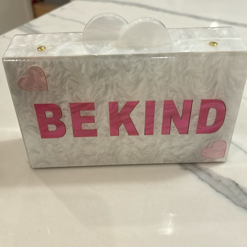 Brand new Bari Lynn acrylic hard clutch medium size